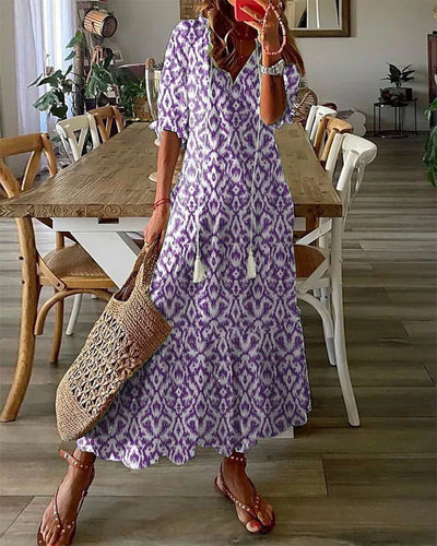 Variant image for Patrice Abito Lungo Elegante – Scollo a V, Comfort Estivo per Donna-14