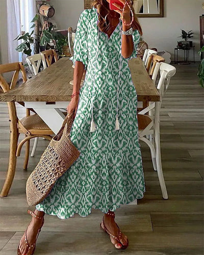 Variant image for Patrice Abito Lungo Elegante – Scollo a V, Comfort Estivo per Donna-8