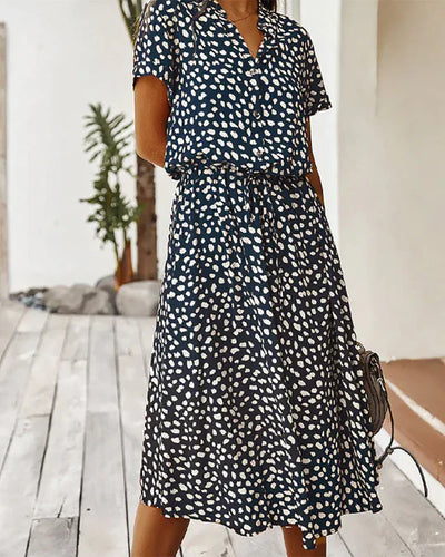 Clara | Abito Midi Elegante con Motivo a Punti 5