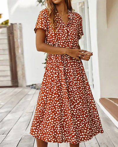 Clara | Abito Midi Elegante con Motivo a Punti 2