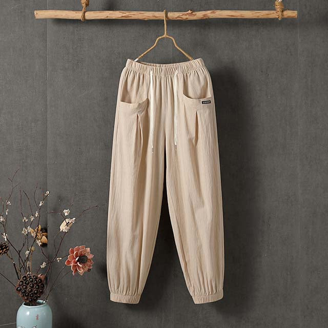 Lucrezia | Pantaloni tempo libero tinta unita