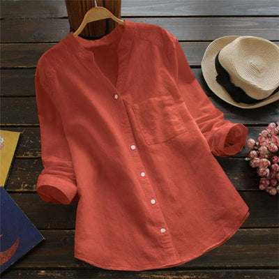 Sofia | camicia ampia in lino-cotone