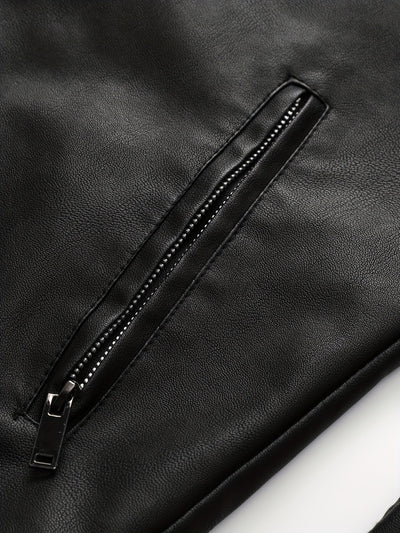 Gaspare | Elegante giacca di pelle con cerniera
