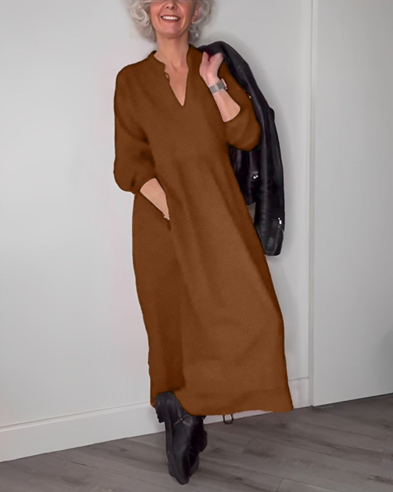 Juliana | Elegante abito lungo con tasche