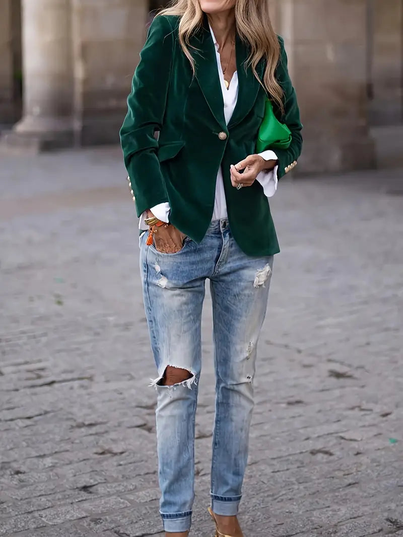 Devika Blazer Femminile – Velluto Morbido e Lussuoso, Vestibilità Su Misura-6