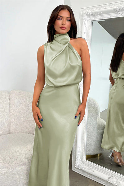Aleina | Maxi abito con collo alto