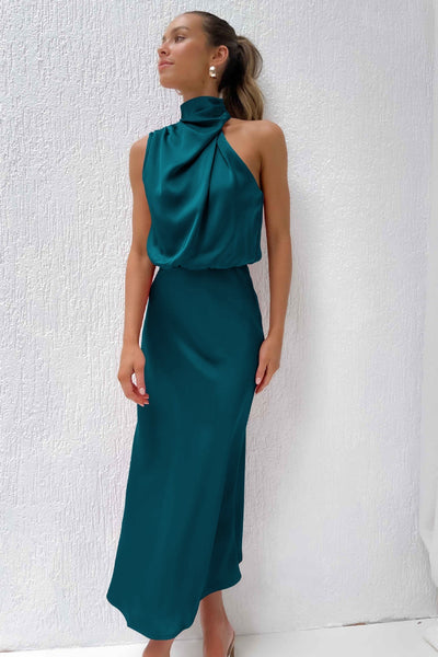 Aleina | Maxi abito con collo alto
