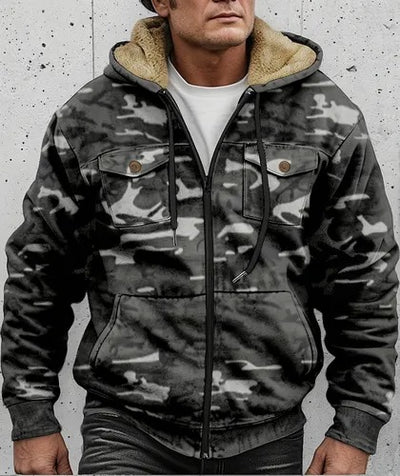 Enrico | Chaqueta cargo camuflada con capucha