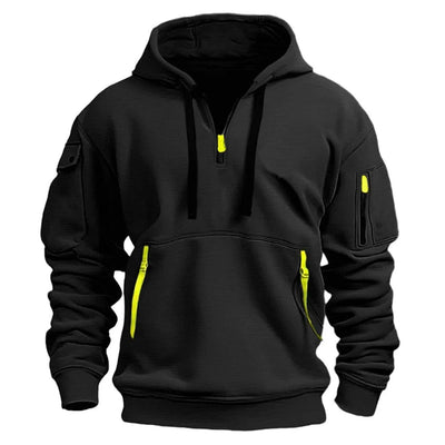 Adriano | Felpa con cappuccio e mezza zip