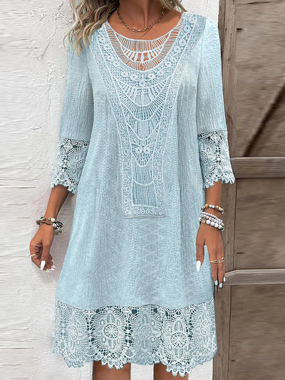 Laura | Abito midi in pizzo
