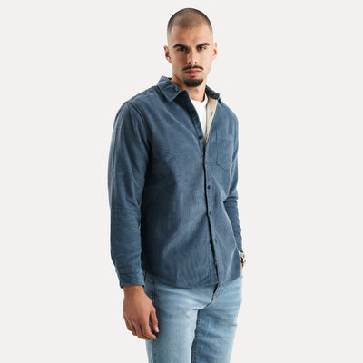Emiliano | Camicia a manica lunga in velluto a coste
