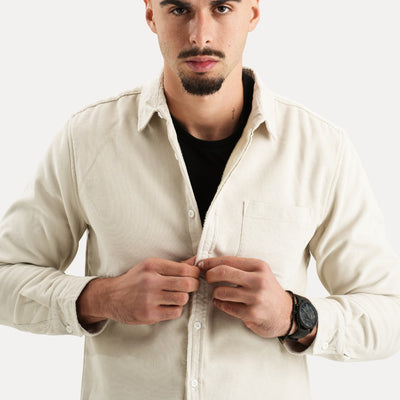 Emiliano | Camicia a manica lunga in velluto a coste