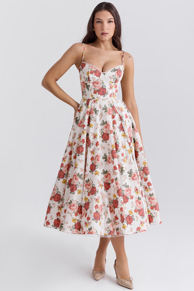 Alessia | Splendido abito midi lucido