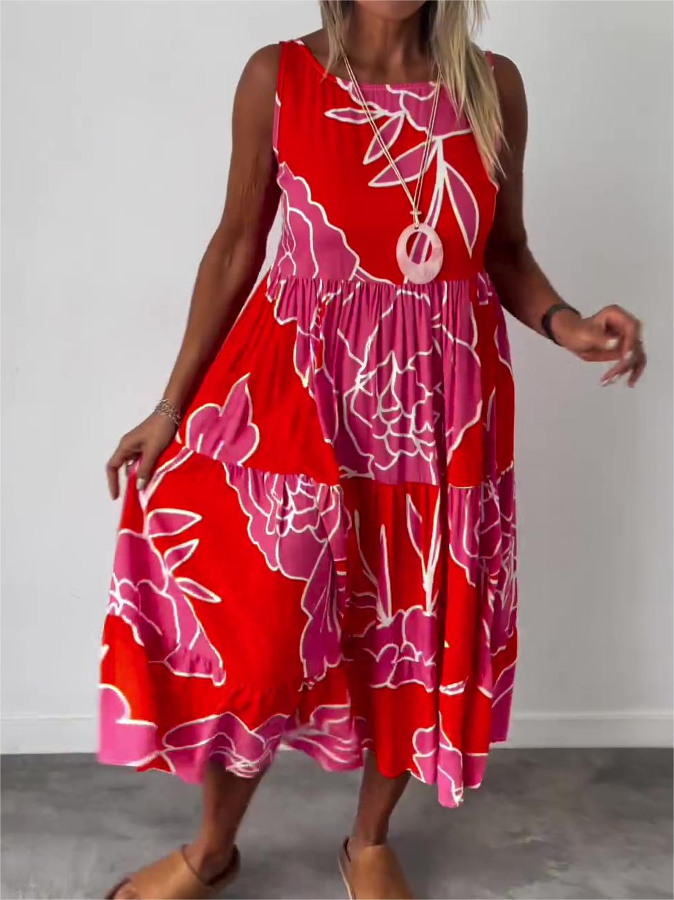 Camila | Abito elegante con stampa floreale