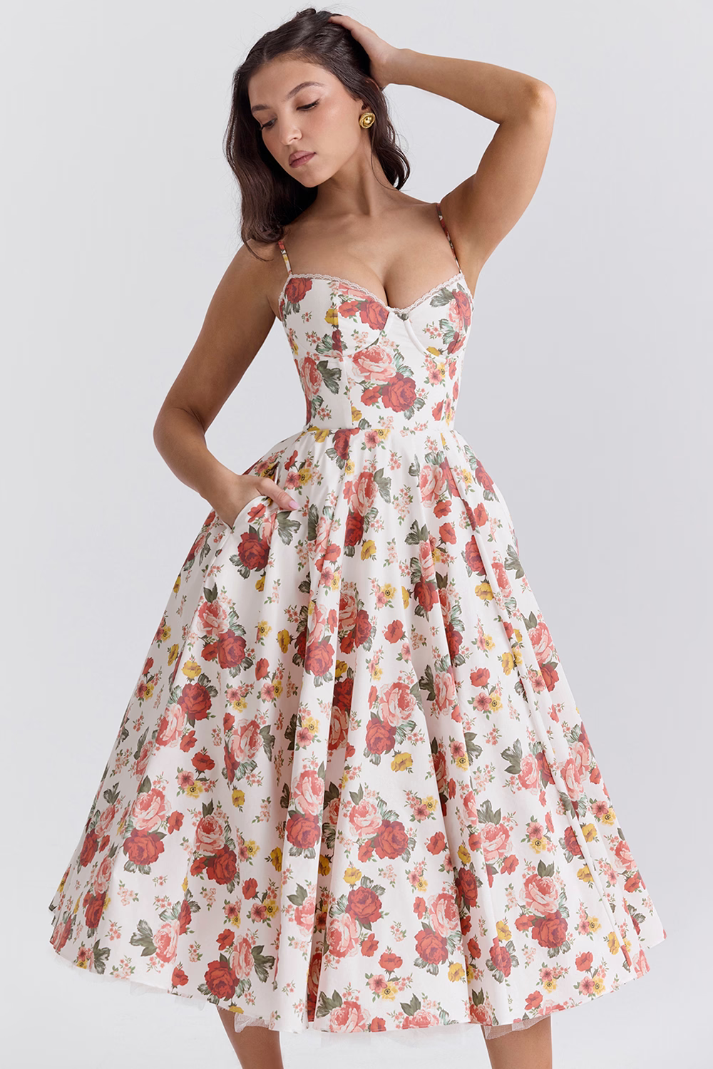 Alessia | Splendido abito midi lucido