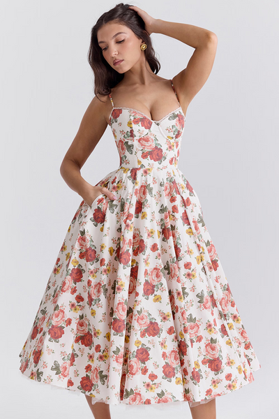 Alessia | Splendido abito midi lucido