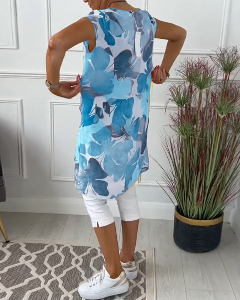 Lainey | Top lungo floreale casual