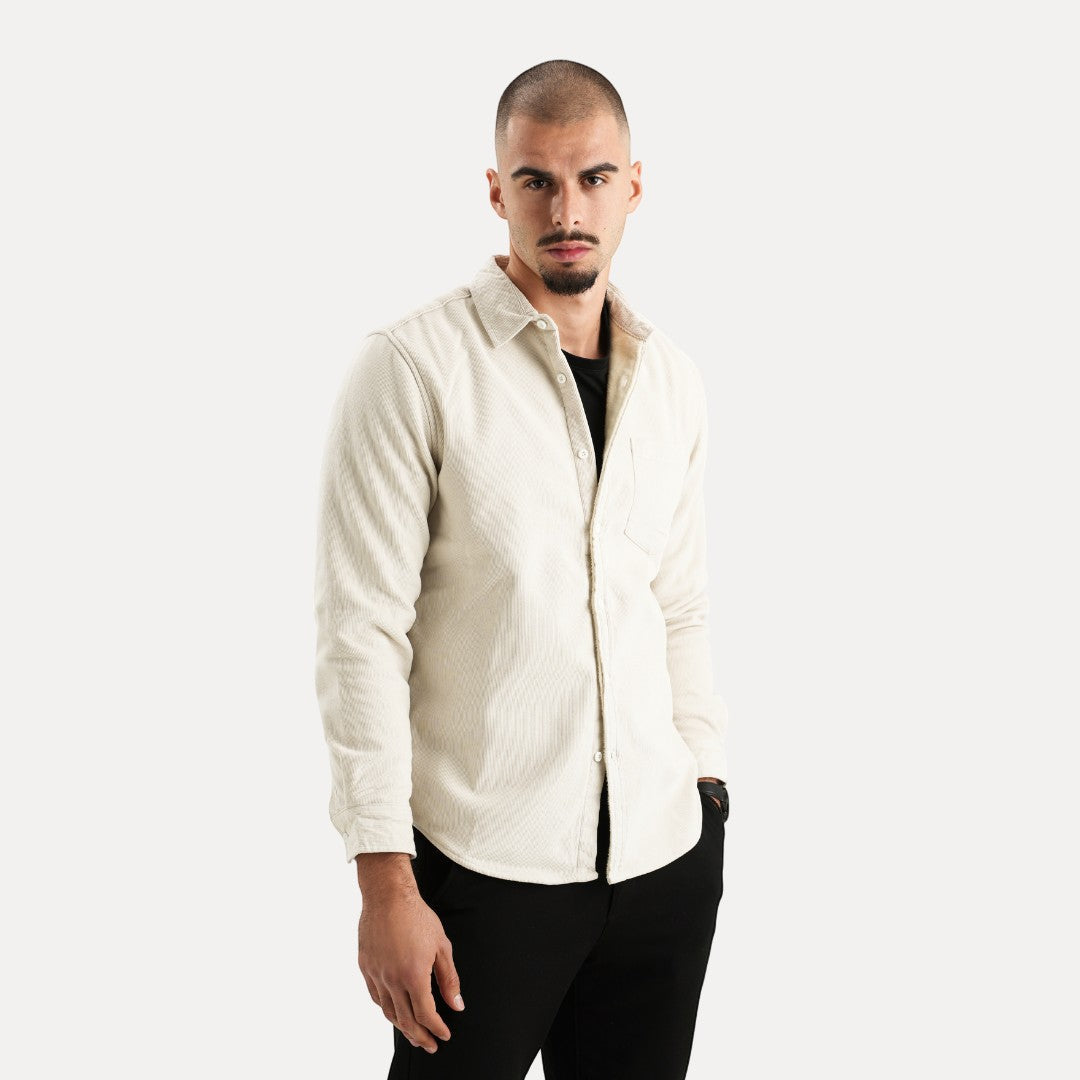 Emiliano | Camicia a manica lunga in velluto a coste