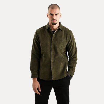Emiliano | Camicia a manica lunga in velluto a coste