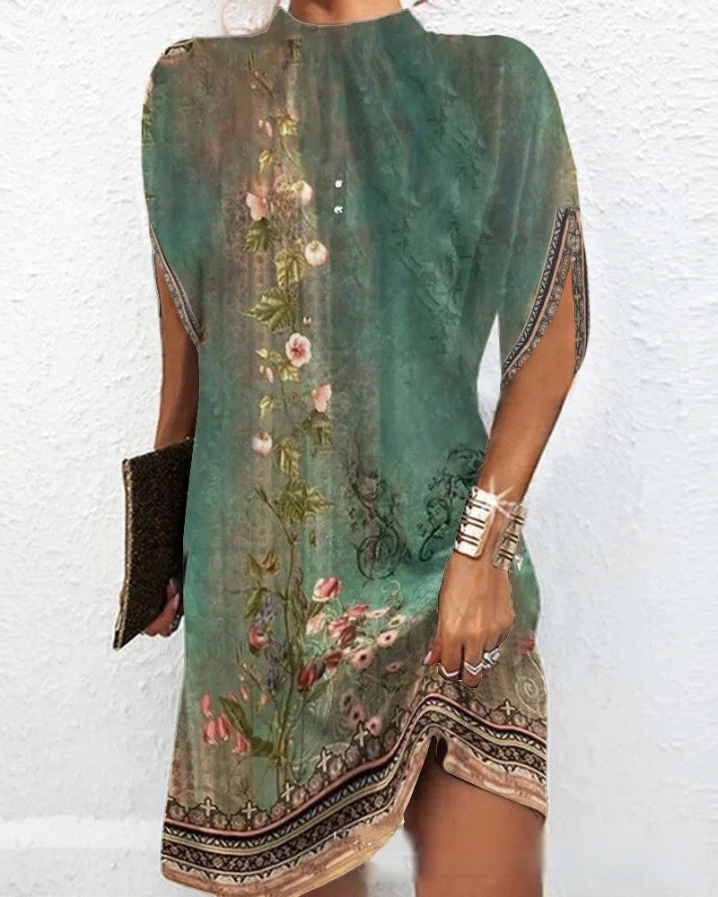 Hacinta | Abito Donna a Manica a Pipistrello - Tessuto Leggero, Elegante e Versatile-3