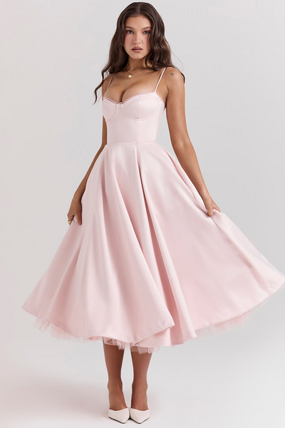 Alessia | Splendido abito midi lucido