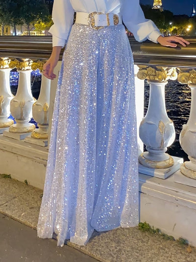 Benedetta | Abito con scollo a V in paillettes