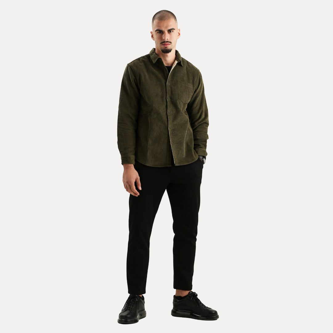 Emiliano | Camicia a manica lunga in velluto a coste