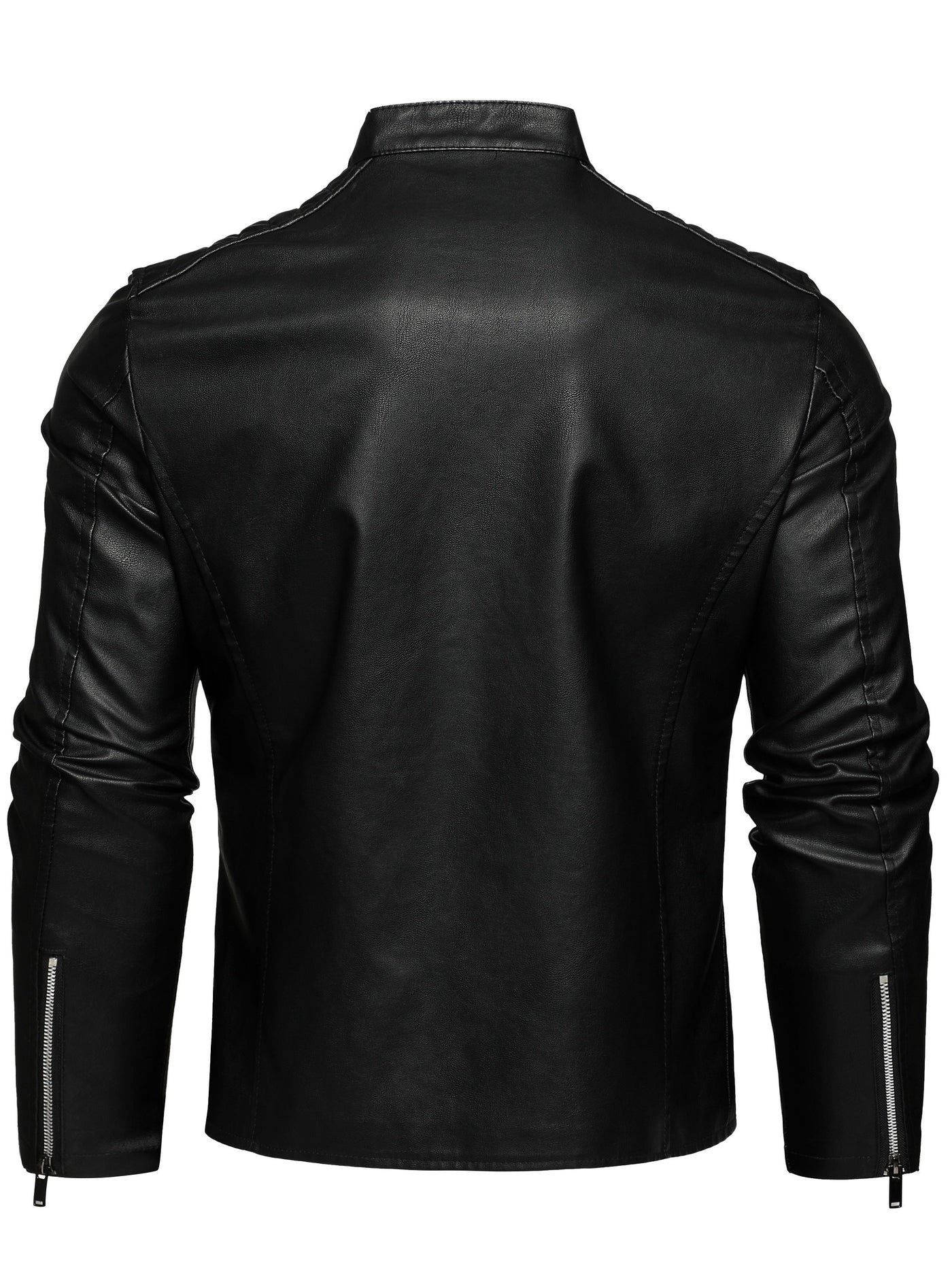 Gaspare | Elegante giacca di pelle con cerniera
