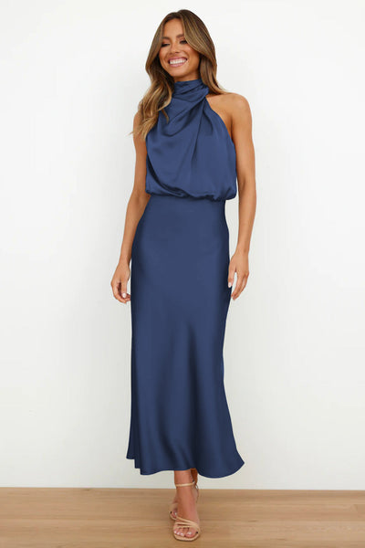 Aleina | Maxi abito con collo alto