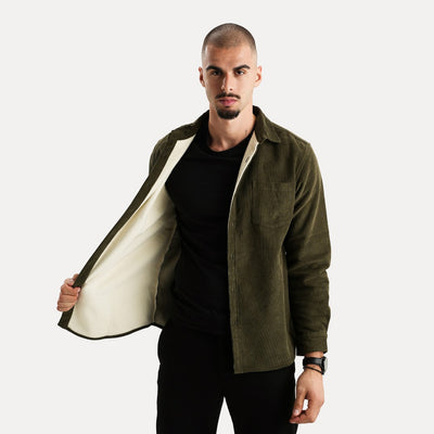 Emiliano | Camicia a manica lunga in velluto a coste