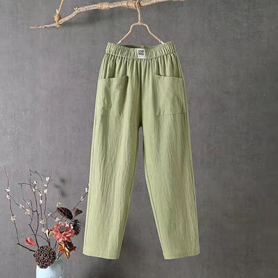 Variant image for Emma | Pantaloni Lino Uomo Eleganti con Vita Alta e Tasche Laterali-26