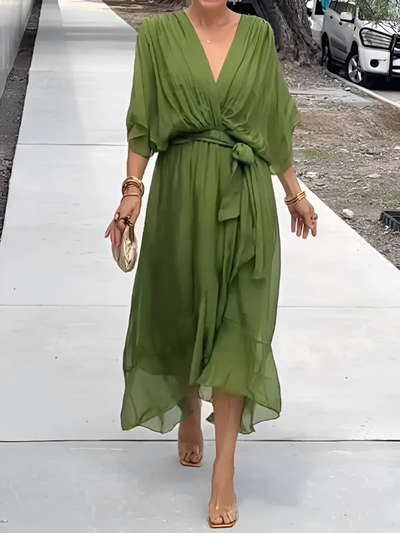 Seraphina | Abito Midi Elegante – Tessuto Elegante-2