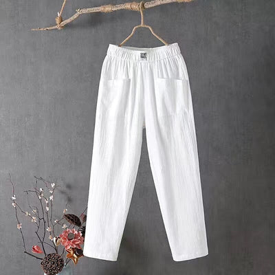 Variant image for Emma | Pantaloni Lino Uomo Eleganti con Vita Alta e Tasche Laterali-2