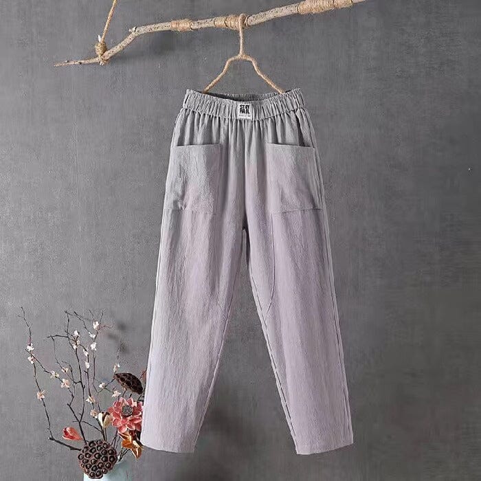 Variant image for Emma | Pantaloni Lino Uomo Eleganti con Vita Alta e Tasche Laterali-18