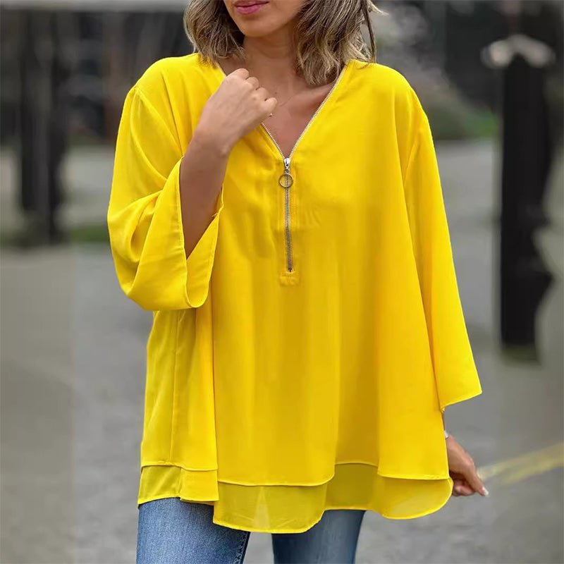 Aria | Camicia Leggera in Chiffon con Chiusura a Cerniera 3