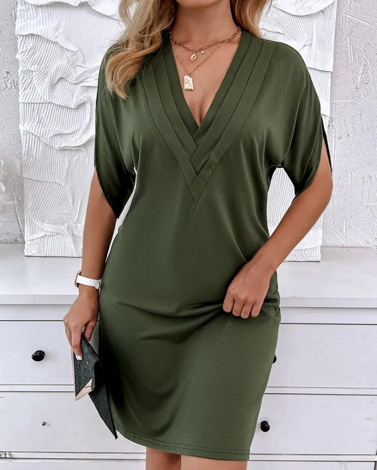 Claire | Abito elegante in cotone e lino