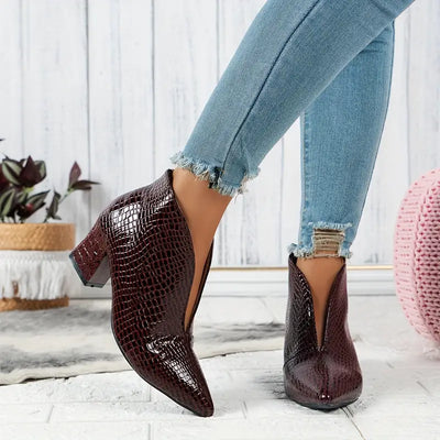 Eleganti Stivali | Stivale Alla Caviglia Slip-On per Donne 5