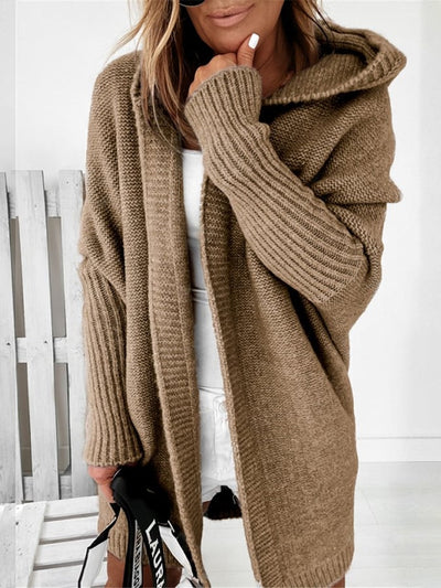 Antonella | Cardigan lungo con cappuccio