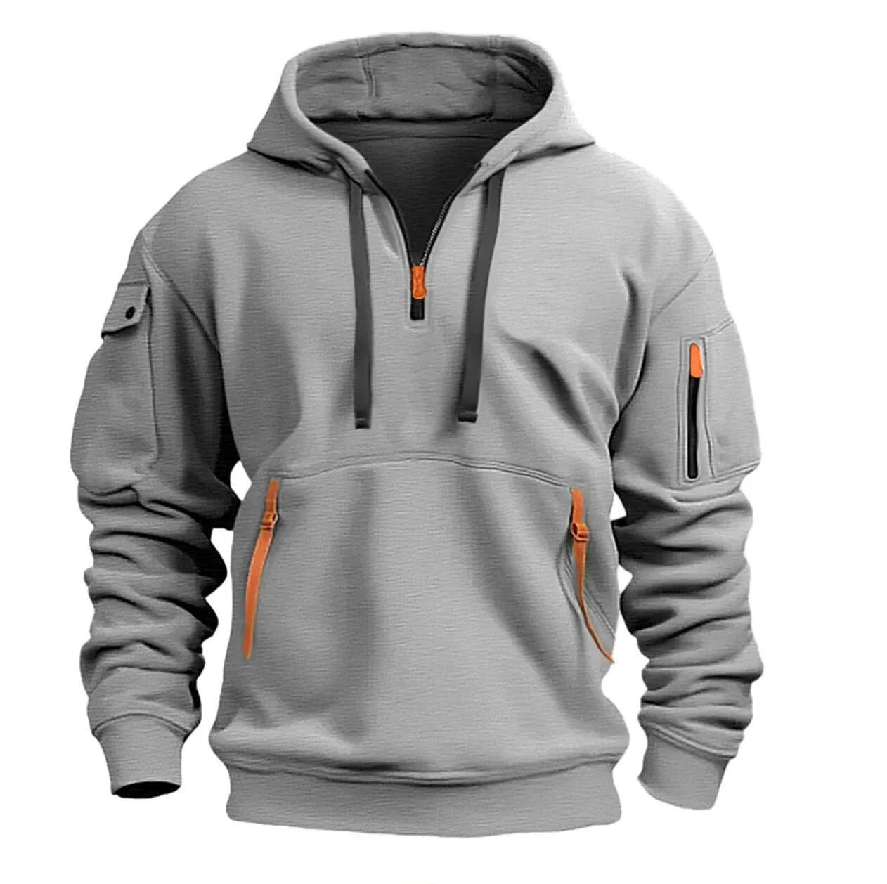 Adriano | Felpa con cappuccio e mezza zip