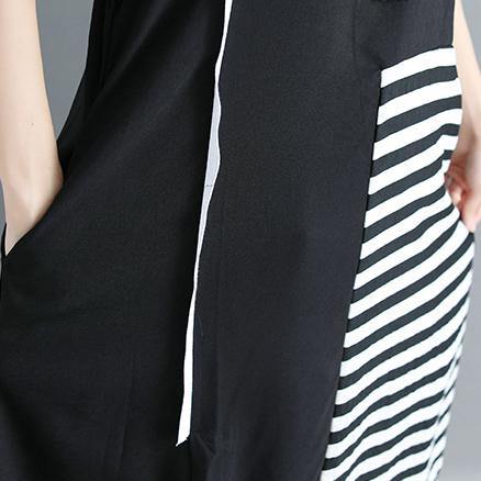 Emilia | Abito nero in cotone naturale