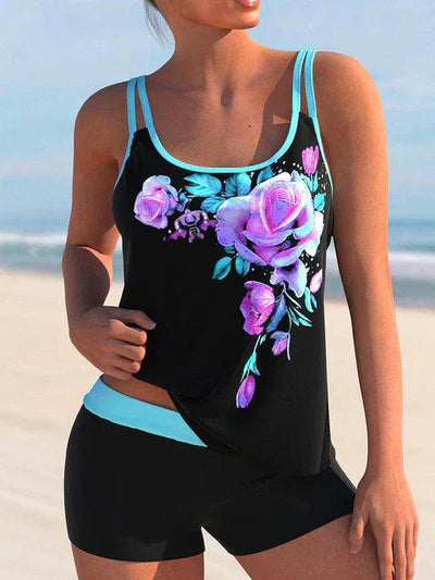 Fiorita | Tankini Floreale Due Pezzi con Imbottitura Leggera 1