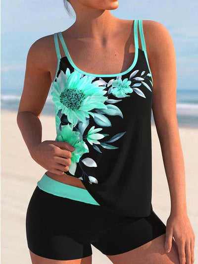 Fiorita | Tankini Floreale Due Pezzi con Imbottitura Leggera 3