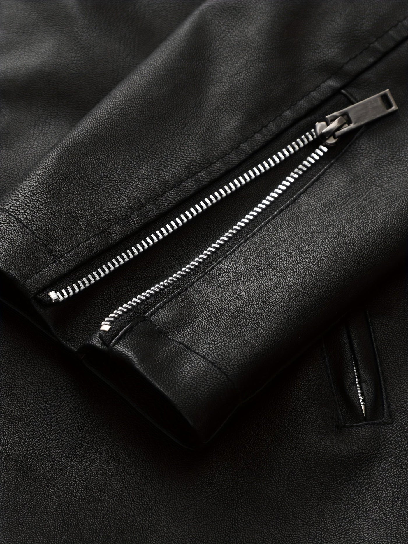 Gaspare | Elegante giacca di pelle con cerniera