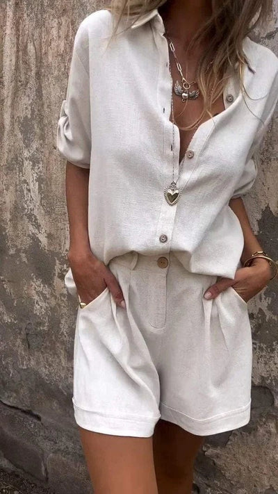 Raffaella｜Camicia in cotone e lino