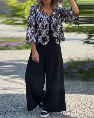 Idalia | Cappotto trasparente con paillettes
