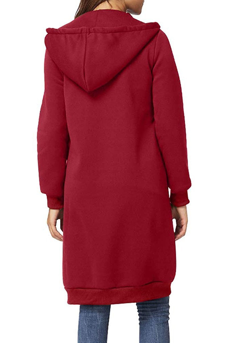 Lucia | Felpa con cappuccio con zip lunga