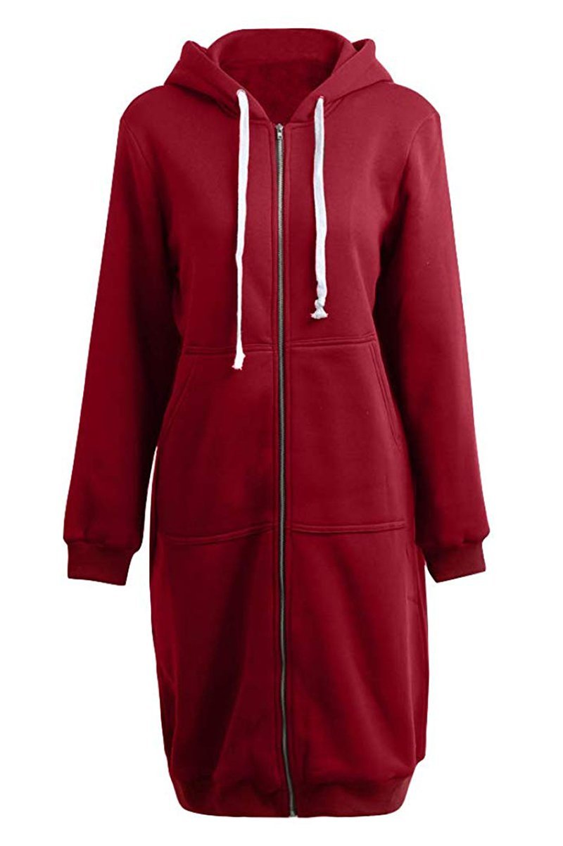 Lucia | Felpa con cappuccio con zip lunga