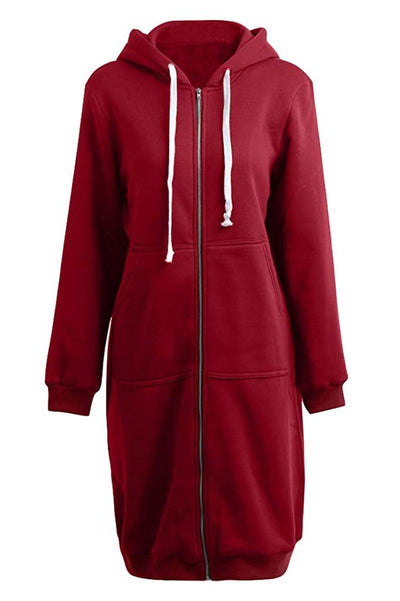 Lucia | Felpa con cappuccio con zip lunga