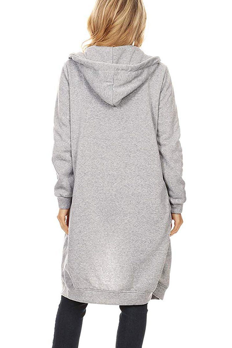 Lucia | Felpa con cappuccio con zip lunga