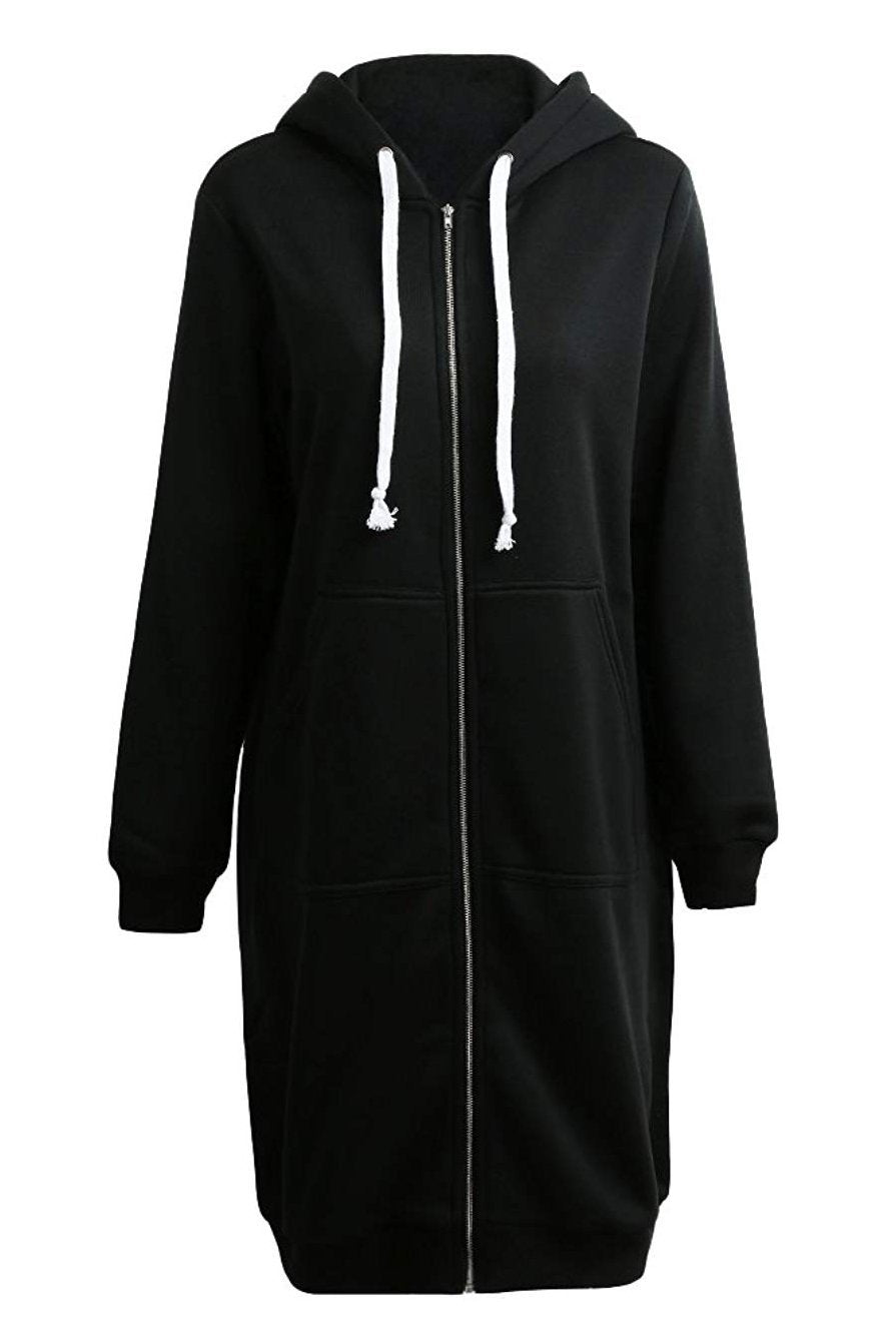 Lucia | Felpa con cappuccio con zip lunga